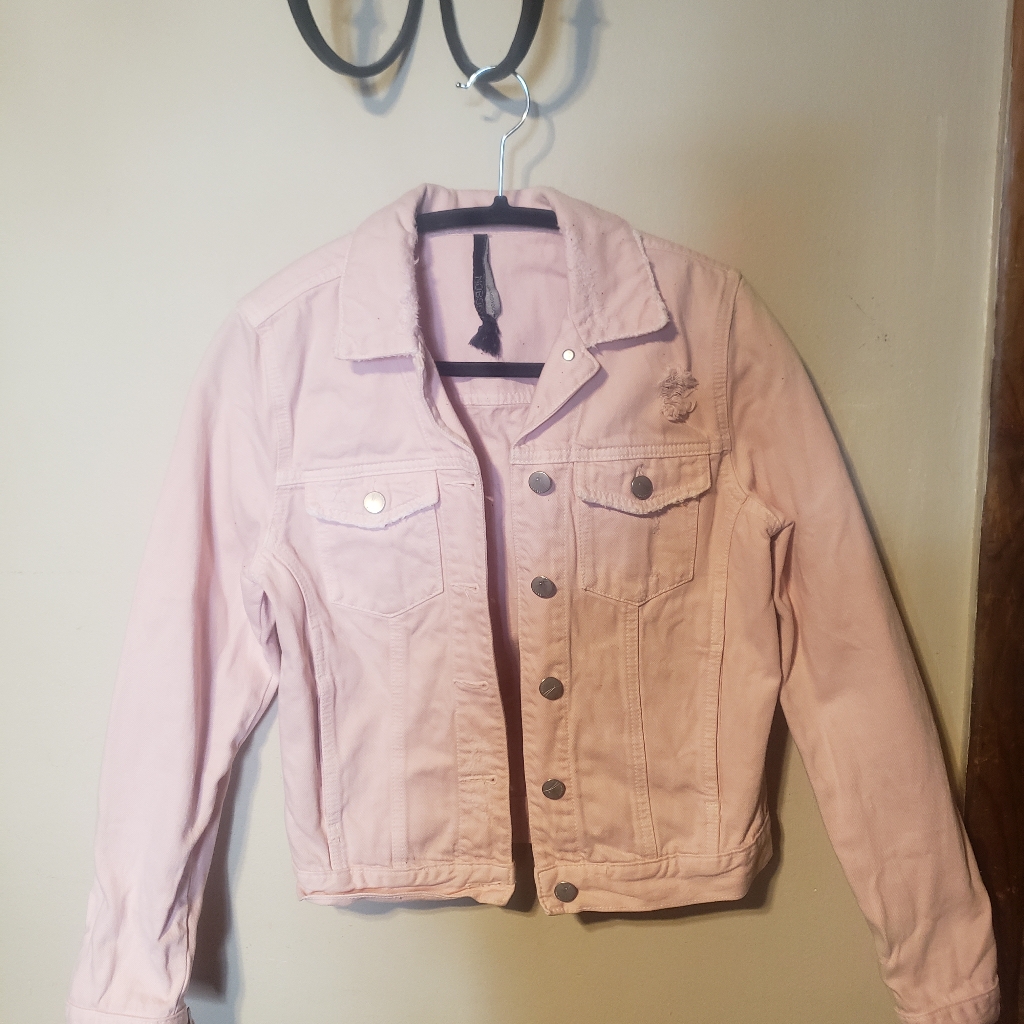 Womens Nobody Denim Australia Pink Denim Jacket Size Xs